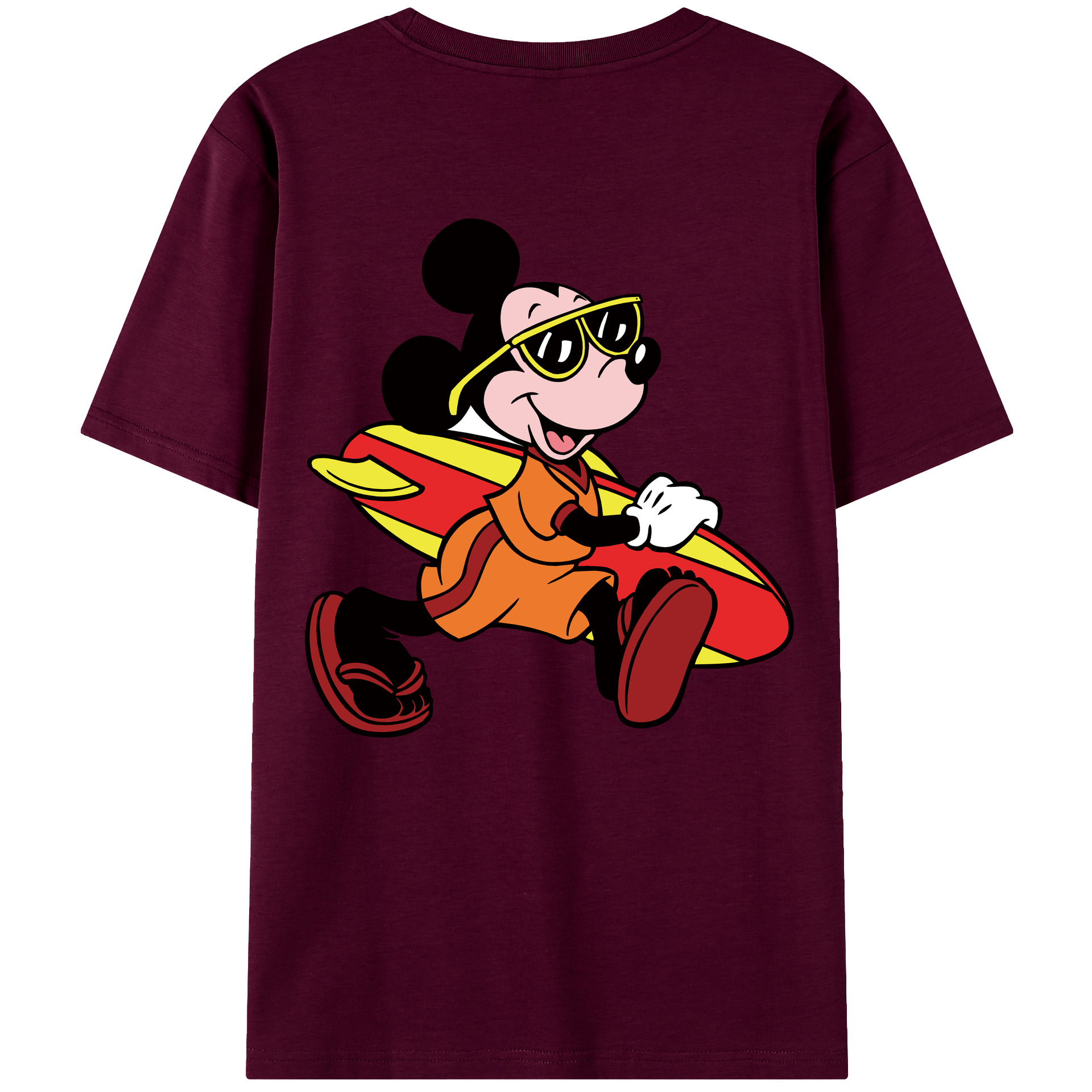 （画像用） ミッキーマウス Mickey Mouse レディース半袖Tシャツ(バックプリント)